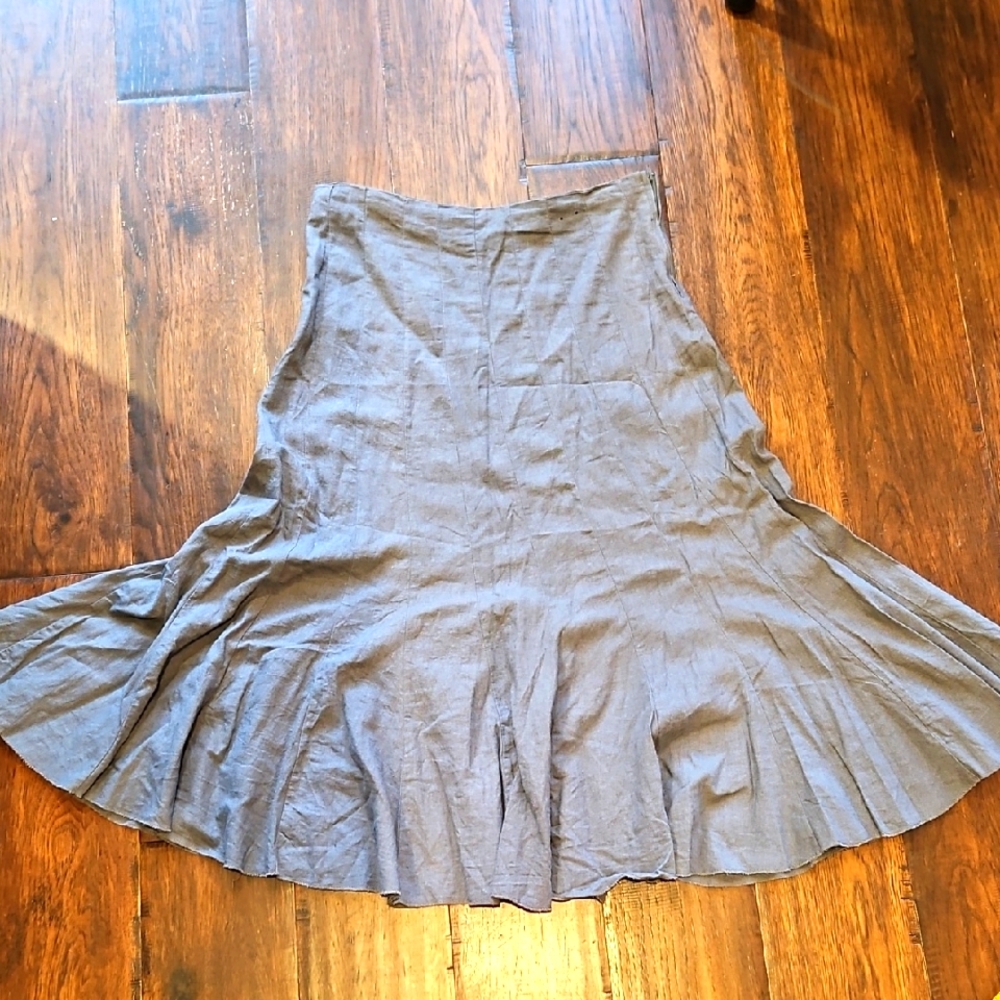 Atmosphere Gray Women's Skirt, Linen and Viscose Sz 12 ✨️5/$30